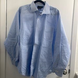 Lauren Ralph Lauren blue and white shirt. Size 17 1/2” men’s